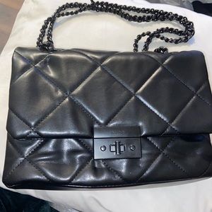 ALDO black quilted leather bag